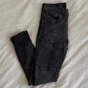 Zara Charcoal Skinny Moto Jeans